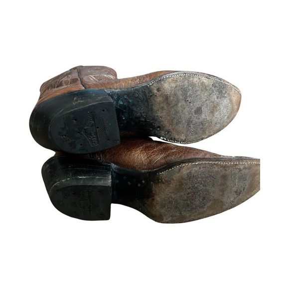 GUC Vintage Olathe Boots Brown Leather Cowboy Boots - US Size 12 AA (Mens) - Picture 5 of 15